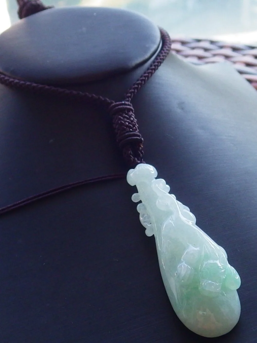 Certified Natural Myanmar Burma A Jade jadeite Dragon Pi Xiu Guitar Pendant